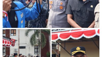 ALIANSI MAHASISWA BERUNJUK RASA DI DPRD KETAPANG, POLRES KETAPANG BERIKAN PENGAMANAN HUMANIS